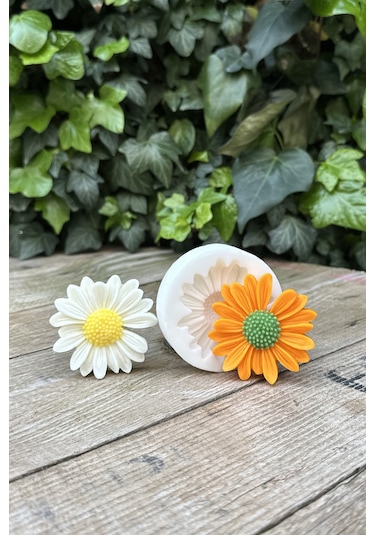 Papatya Çiçek Mum Kalıbı ( Silikon )