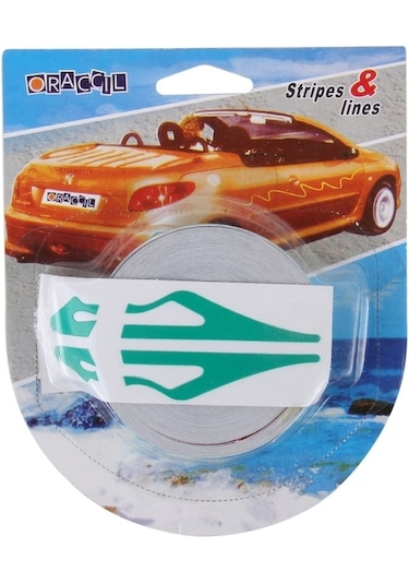 Cbtx 12MM 9.8M Kendinden Yapışkanlı Dekoratif Araç Şerit Bant Hattı Yeşil