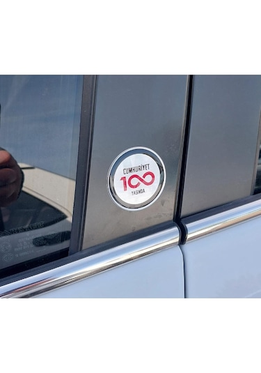 Fiat - Egea -Cross -Doblo - Fiorino  Cumhuriyet 100 Yaşında Silikon Logo 2 Adet