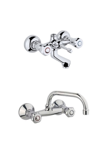 Erce Klasik Banyo ve Lavabo Bataryası. Krom