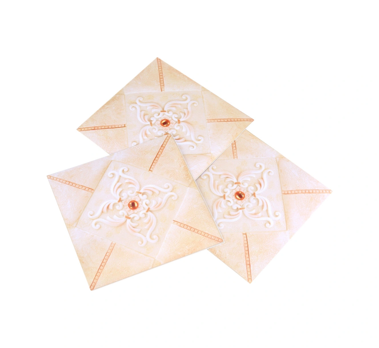 Hangfox 10 Adet 12x12cm Pvc 3d Duvar Sticker, Otomatik Yapışkan, Suya Dayanıklı, Ev Dekorasyonu, Oda Duvarı, Mutfak, Banyo, Dıy Sticker 05 Diğer