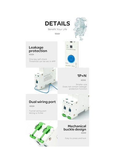 Konesam Akıllı Wifi Devre Kesici: Ewelink Uygulaması İle Uzaktan Kontrol, Zamanlayıcı Ve Ses Komutlarıyla Uyumlu 1p-16a