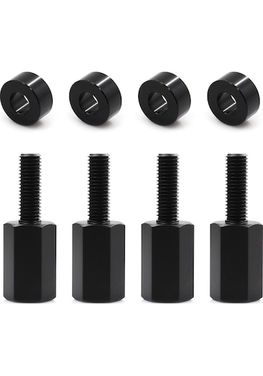 Can Am X3 İçin Alüminyum Sandalye Yükseltici Siyah - 4 Adet + Yastık Seti