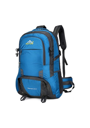 Büyük Kapasiteli Su Geçirmez Sırt Çantası - Dağcılık Ve Kamp İçin Dayanıklı Mavi Mavi