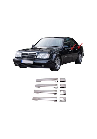 Mercedes E Klasse W124 Krom Kapı Kolu 4 Kapı 1984-1995 Paslanmaz Çelik Dzdrk636gs