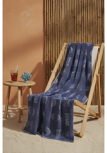 Mavi Aztec %100 Pamuklu Plaj Havlusu 70x140 Cm Çok Renkli
