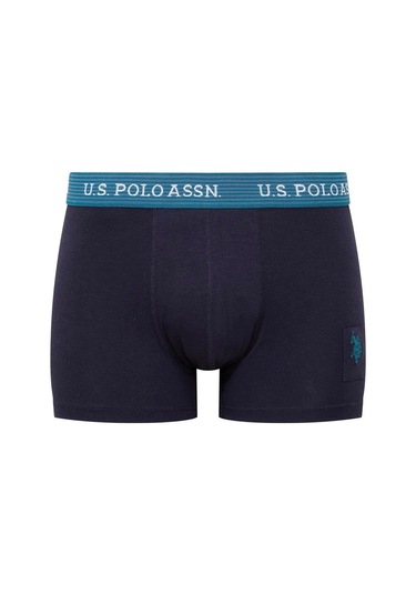 U.s Polo Assn. 80515 Erkek Pamuklu 3'lü Boxer-lacivert&baskılı&yeşil Lacivert