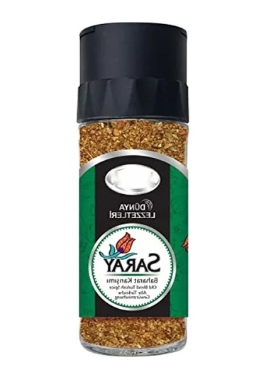 Cam Tuzluk Kapaklı Baharat Karışımı - 38 G Açık Ahşap