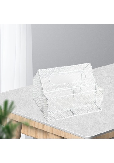 Pazly Yüz Suntek Peçete Metal Mendil Kutusu Kompakt Kılıfı Beyaz Beyaz Br Diğer