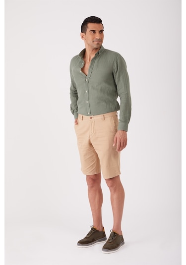 Dufy Camel Erkek Regular Fit Short - 86791 Camel