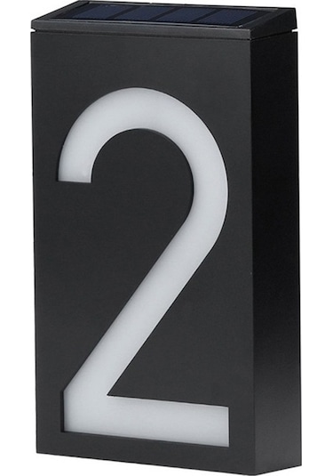 Güneş Enerjili Numaralı Led Işıklı Dijital Bahçe Aydınlatması