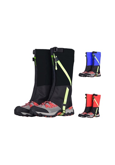 Geeksen Yetişkinler İçin Kırmızı Çift Katlı Su Geçirmez Kayak Bot Koruması, Nylon Outdoor Yürüyüş Bilek Ve Diz Koruyucu Kırmızı