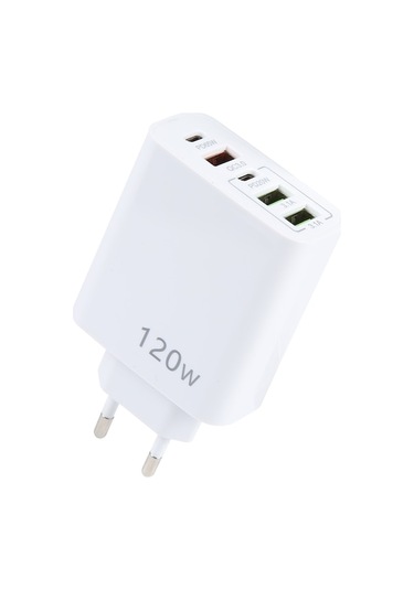 Rogfer 120w Çift Pd Type-c 3 X Usb Çok Bağlantı Noktalı Şarj Cihazı, Ab Fişi