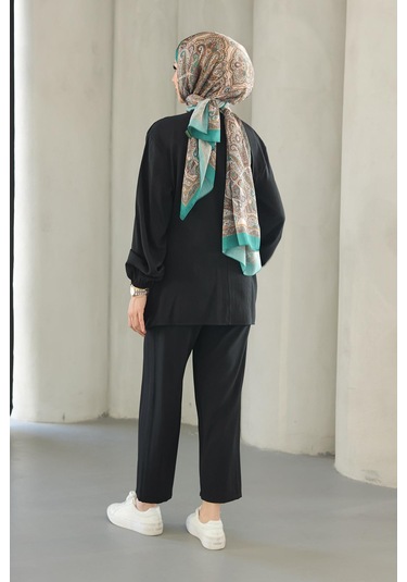 Bağlama Detaylı Takım Siyah Siyah