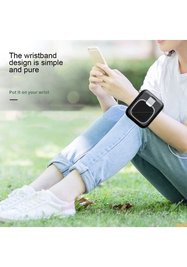 Taşınabilir Kişisel Asılı Bel Fanı 10000 Mah Şarj İle Sessiz Giyilebilir Elektrikli Fan El Klima Siyah 2693 Renkli