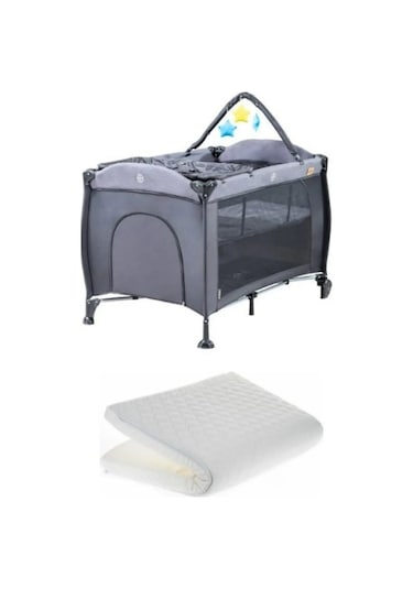 Baby2go 2052 Arena Oyun Parkı Park Yatak 70 x 110 CM + Yatak Gri
