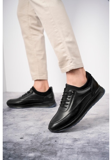 Muggo Fire Garantili Erkek Günlük Klasik Hakiki Deri Casual Rahat Ortopedik Ayakkabı 001