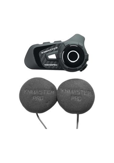 Knmaster Kn6100 Pro Motosiklet Kask İntercom Seti Karbon-siyah