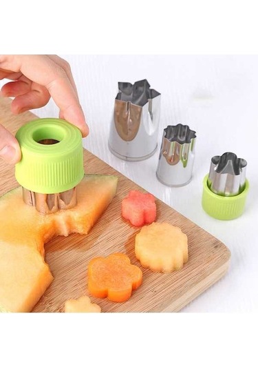 Cbtx 8'li Paslanmaz Çelik Meyve Sebze Kesme Kalıpları Kelebek Yama Kabartmalı Gri