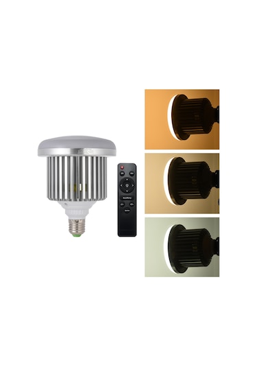 Andoer E27 50 W Ayarlanabilir Parlaklık Led Ampul Lamba Gümüş Diğer