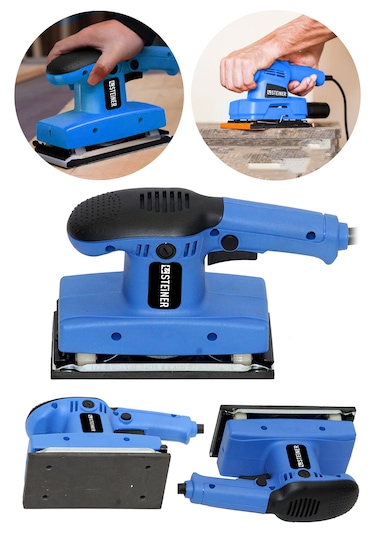 Steiner ST-1200W Elektrikli Titreşimli Zımpara Makinesi Mavi