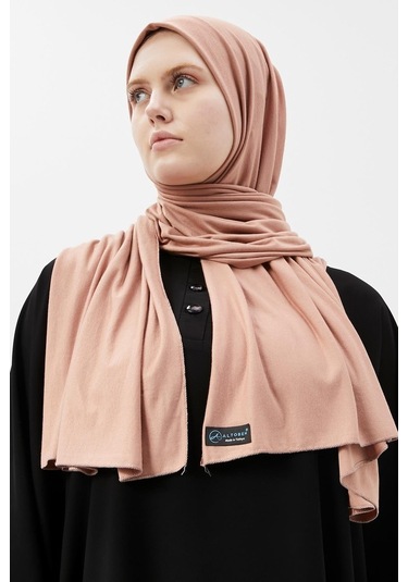 Tesettür Penye Şal Düz Bej