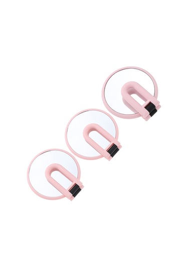 Suntek Taşınabilir Çift Taraflı Yuvarlak El 2x-büyütme Pembe