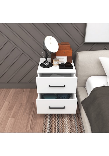 Şifonyer Dört Çekmeceli Parlak Beyaz