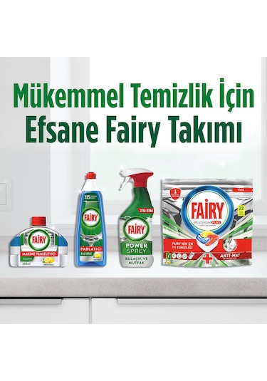 Fairy 3’lü Etki Bulaşık Makinesi Parlatıcısı, Sıvı, Limon Kokulu,
