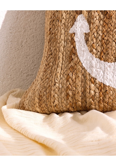 Madame Coco Versailles Jüt Kırlent Kılıfı - Naturel - 50x50 Cm Çok Renkli