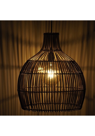 Rattan Avize Bambu Sarkıt Swiss Alaca