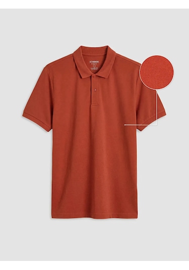 Lc Waikiki Turuncu Polo Yaka Pike Erkek Tişört