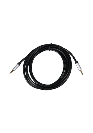 Lemestar 3.5mm Altın Kaplama Aux Kablosu, Mobil Telefon, Bilgisayar Ve Hoparlör İçin 3 Metre Siyah Ses Bağlantı Kablosu