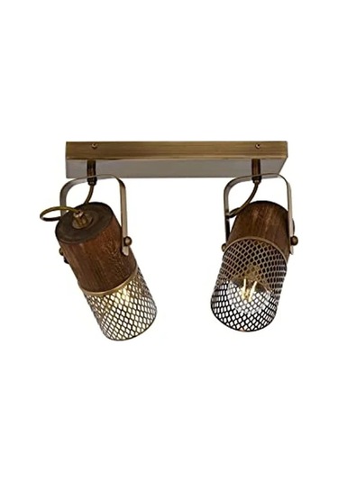 Modern Metal Avize, E27 Ampul İle 32x25 Cm Ölçü 01G Taba
