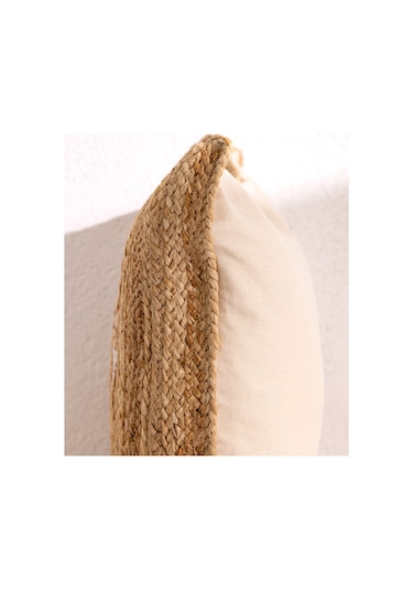 Madame Coco Versailles Jüt Kırlent Kılıfı - Naturel - 50x50 Cm Çok Renkli