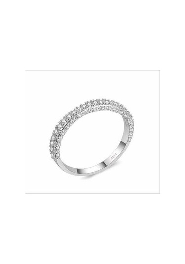 Fastbuy 2.5mm Çok Renkli Cubic Zirconia, Kadınlar İçin Güzellikli Evlilik Ve Yıldönümü Hediye Takı Takımı, 10 Numara, Beyaz Çok Renkli