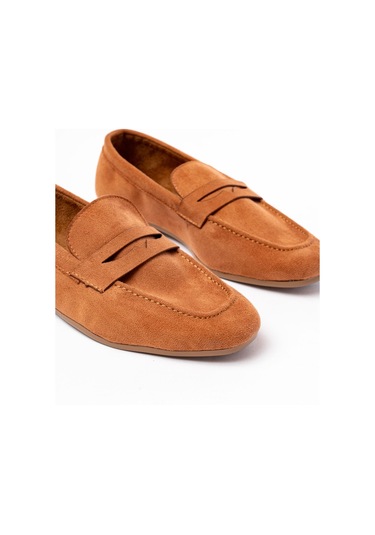 302 Taba Süet Günlük Kadın Babet Beyaz