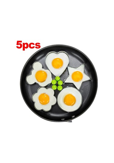 Prosperlink Paslanmaz Çelik Yumurta Kalıbı - Kahvaltı Ve Omlet Pişirme Aleti1 Black