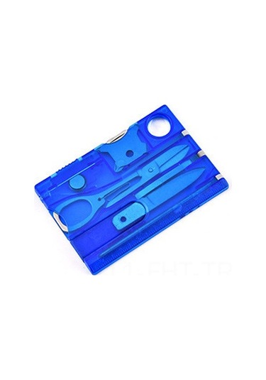 Hangfox İşlevsel İsviçre Stili Güzellik Bakımı Kombinasyon Aleti - Yüksek Kaliteli Taşınabilir Müşteri Bakımı Araç Kartı Mavi