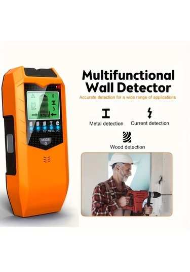 Chuangyinshop Sarı 5'te 1 Akıllı Duyvar Tarayıcı - Pil İle Metal, Kiriş, Kablo Bulucu Dıy Ve Profesyonel