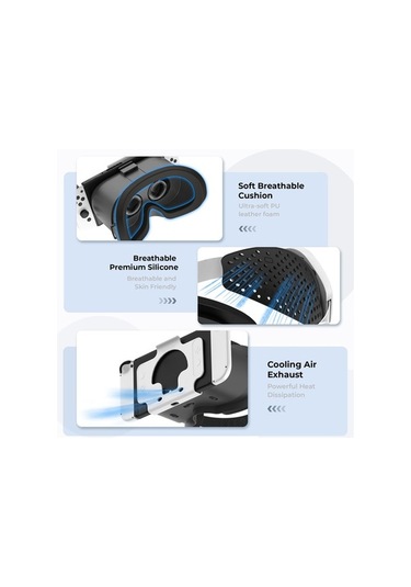 Tongxida Devaso Nintendo Switch Vr Kulaklık Kafa Askısı 3.0 - Ayarlanabilir, Ergonomik, Havalandırmalı