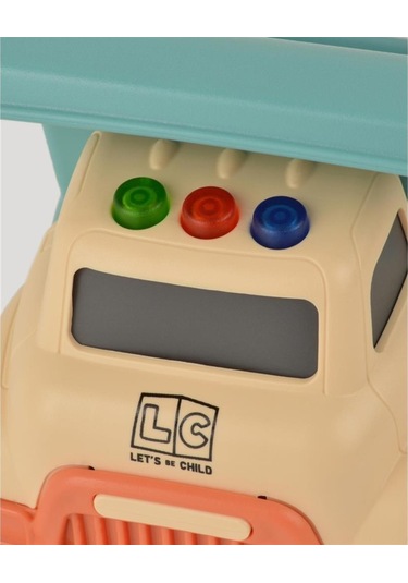 Let's Be Child Sesli Ve Işıklı Minik Kamyon 31016 Bej - Turkuaz Kasalı, Çocuklar İçin Oyuncak Kamyon