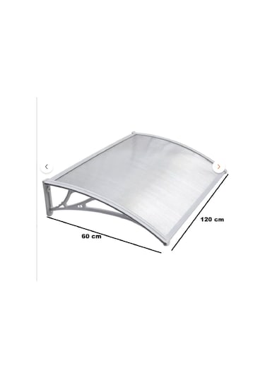Kapı Üstü Pratik Sundurma 120 X 60 Cm Gri Gri