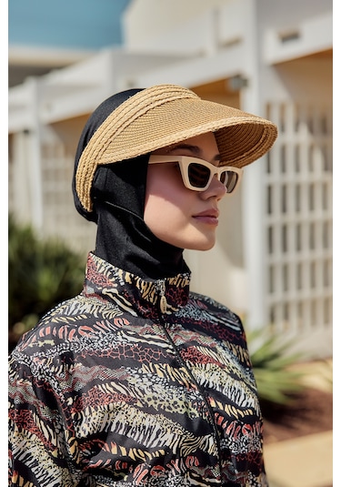 Vizör Hasır Şapka Güneş Koruyucu Siperlik Rş-2105 Camel Bej Camel