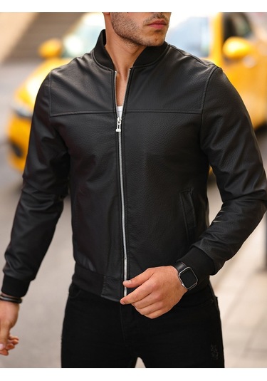 Erkek Süet Kolej Ceket Siyah Carbon