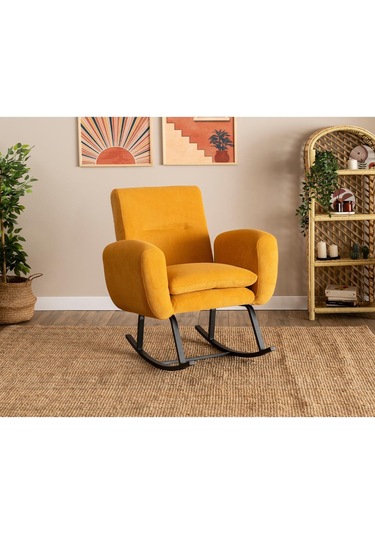 Pafu Kono Tv / Dinlenme / Baba / Emzirme Koltuğu Sallanan Sandalye - Bohem Hardal