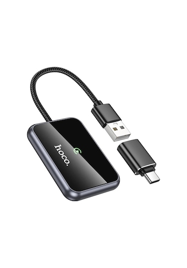 Hoco Hu1 Araba Kablosuz Carplay Adaptörü Gri
