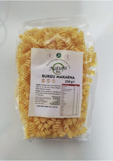 Natura Will Glutensiz Burgu Makarna 250 G