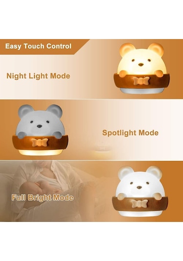 Led'li Gece Lambası, Gece Lambası, Gece Lambası, Taşınabilir Usb Şarj Edilebilir Gece Lambası