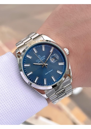 Coliseum Çelik Kordon Takvimli Kadran Kutulu Seri Erkek Kol Saati Ft.rl.8742.s5 Gri